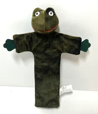 Vintage Russ Berrie Frog 7.5” Plush Green Flat Wire Soft Toy Bookmark