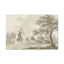 Daniël Dupré - Ruïnes van het Huis ter Lee of ter Lynden - Canvas Wall Art