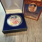2000 American Eagle Walking Liberty Colorized 1oz Silver Dollar W/ Box & Cert