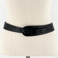 90s black leather belt Calderon 1990s vintage