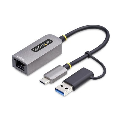 StarTech 2.5GbE USB C Ethernet Adapter mit USB-A Adapter USB-C LAN-RJ45 Netzwerk