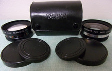 Vintage 1980s Yashica Yashikor Aux Telephoto and Wide Angle 1:4 Lens Set