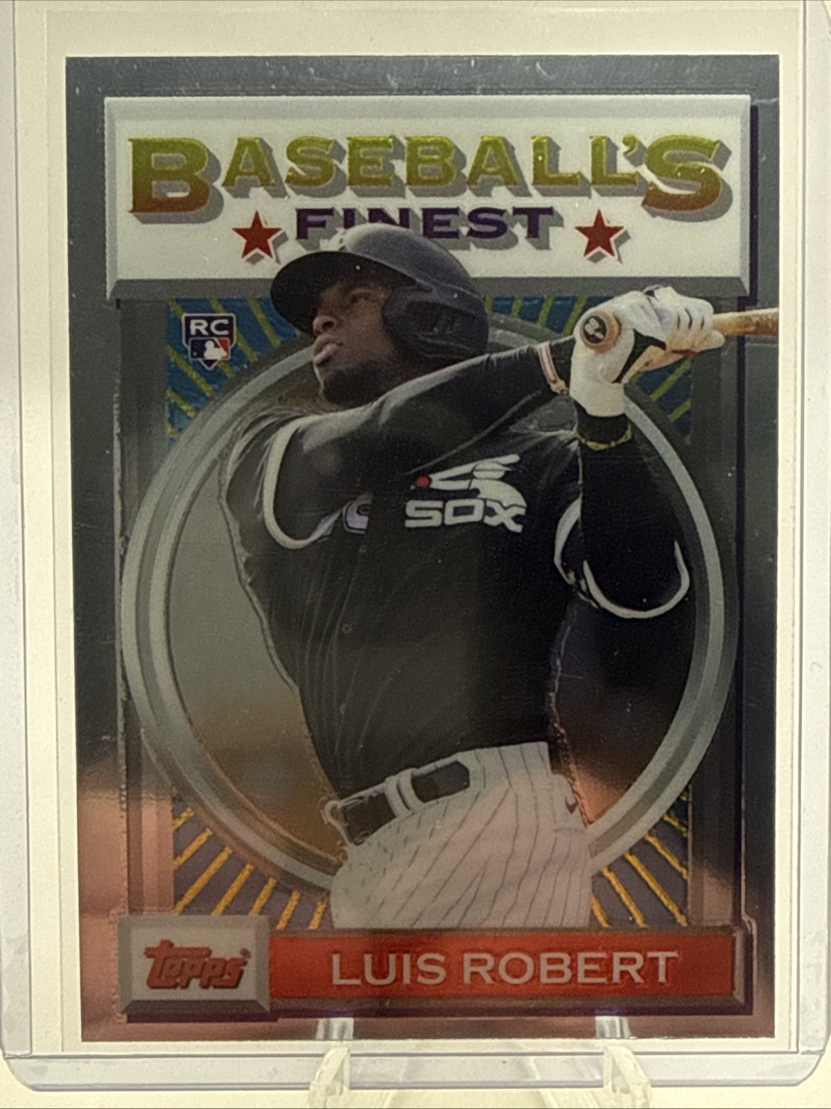 2020 Topps Finest Flashbacks Luis Robert RC White Sox Mets Rookie