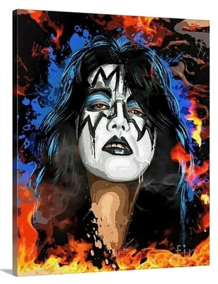 Ace Frehley KISS Canvas 16x20 Wall Art Starchild Guitar Gene Simmons - Image 1 of 2