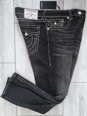 TRUE RELIGION Jeans GENO BIG T FLAP SLIM Herren Jeanshose Grau Gr.34 NEU ETIKETT - Bild 1 von 4