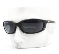 Costa Del Mar Brine Sunglasses Matte Black Polarized Gray Plastic 580P w/case