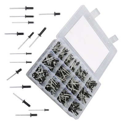 LABLT 3/32'' 1/8'' 5/32'' 3/16'' pop rivets assortment kits Total 500 Pcs W/Box