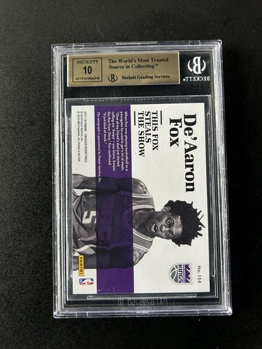 2017-18 Encased DE'AARON FOX Rookie Scripted Auto Autograph RC /99 BGS 9.5 10 - Picture 4 of 4