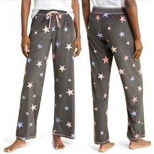 NWT PJ Salvage Silky Velour Star Print Pants Size L 