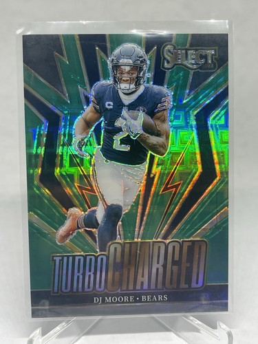 2023 Panini Select DJ Moore Green Prizm Turbocharged 1/5 Bears