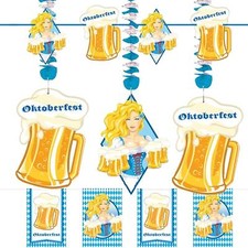 BAYERN + OKTOBERFEST - Deko Tischdeko Raumdeko Bierfest München Fest Blau Weiß