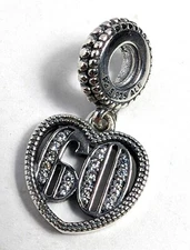 Authentic Pandora  Charm, 60 Years of Love Dangle,  #797265CZ