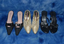 LOT OF 3 PR. WOMENS HEELS SHOES - SHOULD ALL BE A SIZE 5