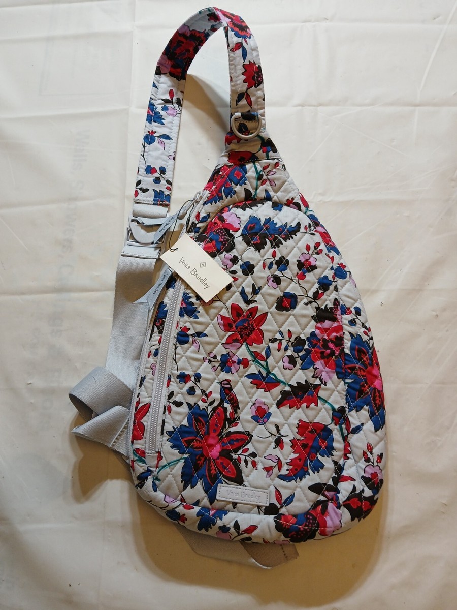 VERA BRADLEY VINEYARD FLORAL JEWEL ESSENTIAL SLING BACKPACK  display picture 1