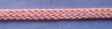7mm Salmon Pink Knitted Cotton Flat Cord  x 2 metres 