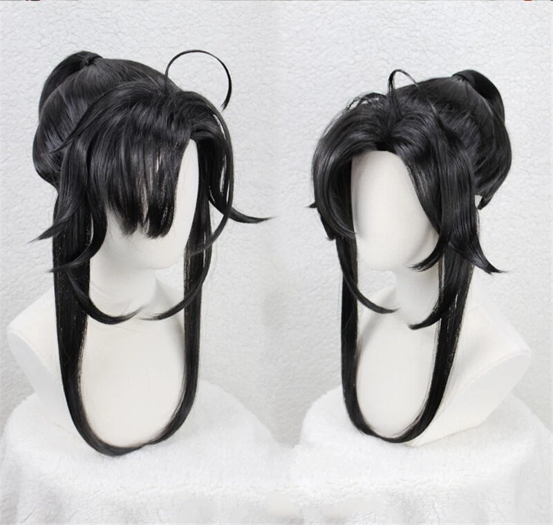Peluca Cosplay Anime Mo Dao Zu Shi Gran Maestro de Cultivo Demoníaco Wei Wuxian Foto 3 de 4