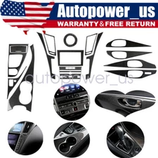 Carbon Fiber Full Interior Kit Set Cover Trim For Infiniti Q50 2014-2019