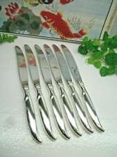 6 International Silver 1847 Rogers Bros FLAIR Silverplate Dinner Knives 1956