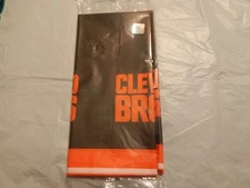 CLEVELAND BROWNS PLASTIC TABLECLOTH 54 " X 102"
