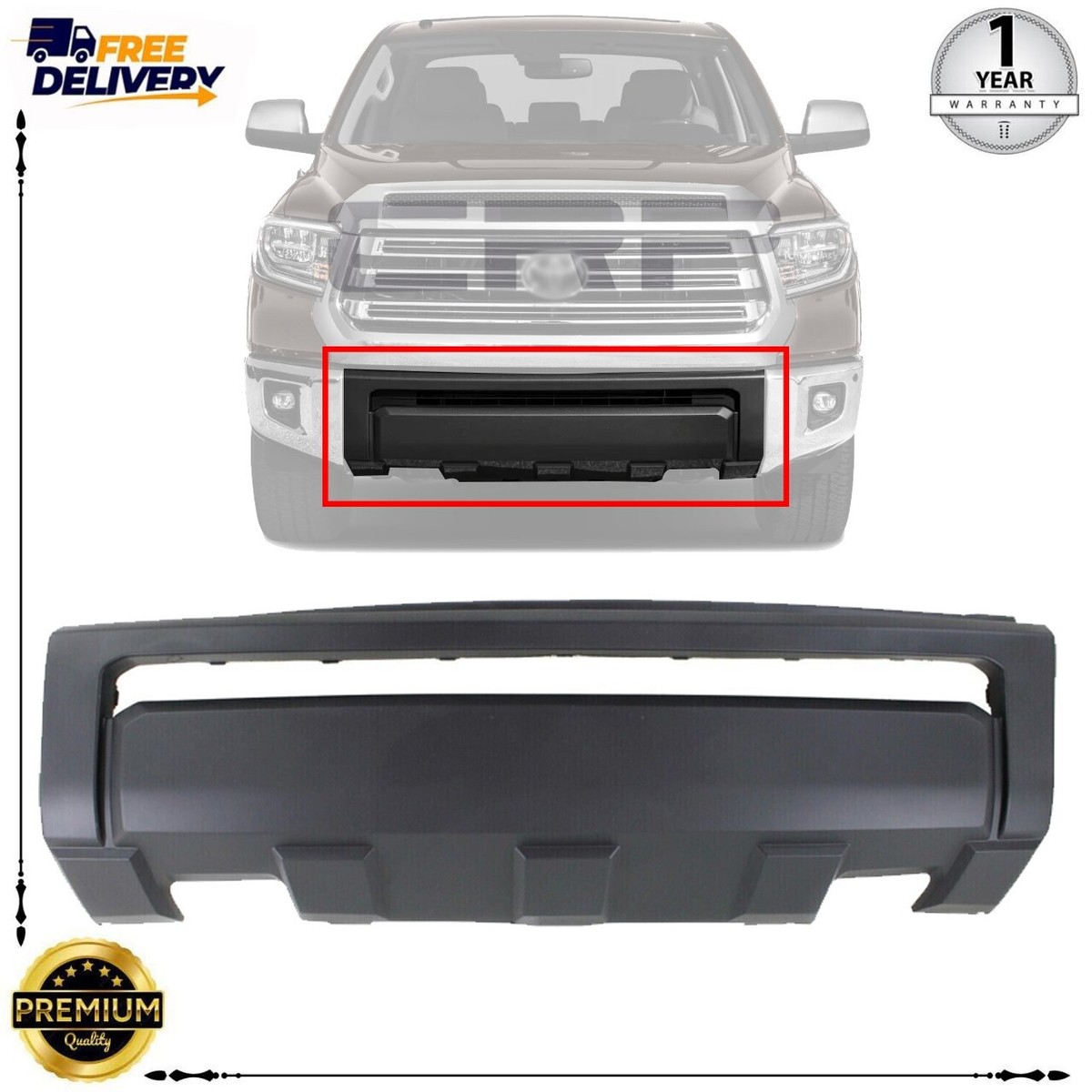 To1000404 Tundra Bumper Cover Textured Black Front Bumper Cover For 2014-2021 ...