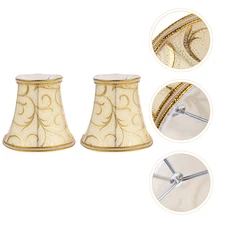 2pcs Lamp Shades Set Chandelier Small Lamp Shade Drum Bell Lampshades