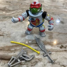 1990 TMNT Raphael The Space Cadet Astronaut with Accessories.  Near Complete