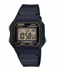 Casio W217H-9AV, Chronograph Watch, Black Resin Band, Alarm, Illuminator