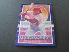 2021 Chronicles Dylan Carlson Overdrive Rookie Card #21 Blue Velocity Prizm