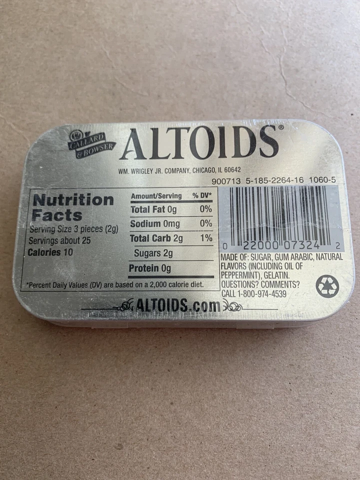 RARO Sellado Altoids Edición Limitada Cura Para Beso Común Coleccionable Lata Como Nuevo Caramelo  Foto 2 de 3