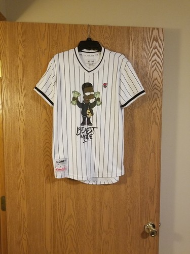 Vintage RS1NE Simpsons "GANGSTER BEAST MODE" Baseball Jersey Youth L 14/16