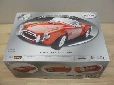 * NEW TESTORS SILVER SERIES FORD AC COBRA 1:24 SCALE METAL MODEL KIT