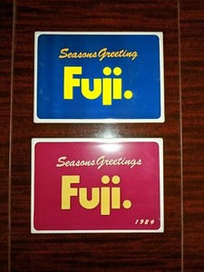 Fuji Film Promotional Season's Greetings Ceramic Tiles 1983 and 1984