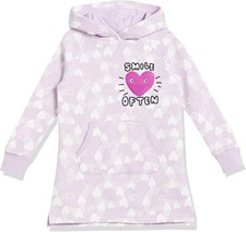 NEW SIZE XL 10 YEARS Girls SPOTTED ZEBRA HOODED FLEECE LONG SLV DRESS