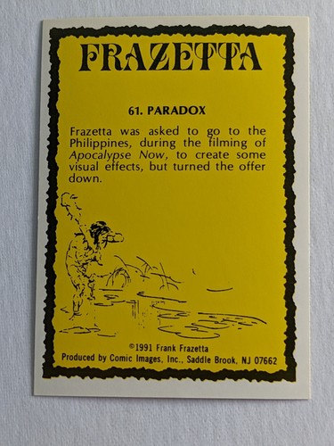 Frazetta Frank Frazetta Trading Card Comic Images 1991 Pick A Card Bundle & Save - Picture 75 of 109