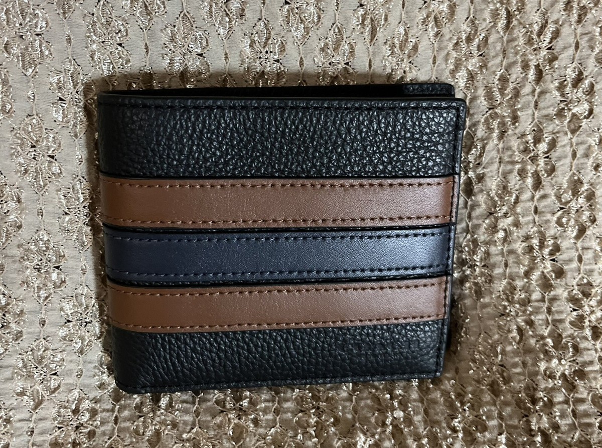 Leather Wallet Coach Id Billfold Wallet In Signature Canvas COACH