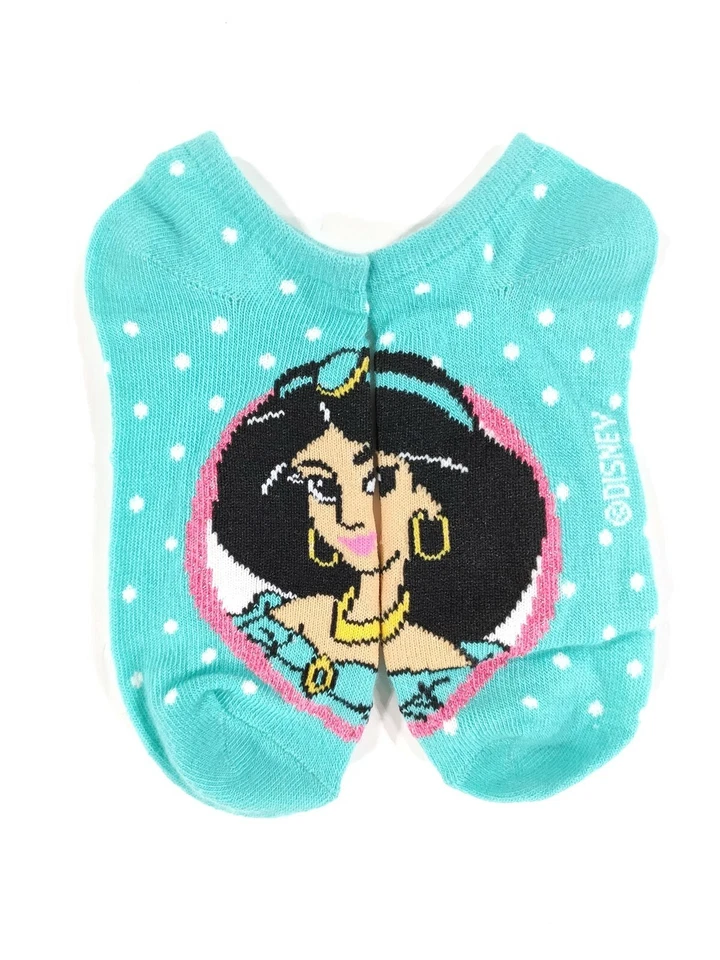 Disney Princess Socks Girls Large 4-10 Ariel Cinderella Jasmine 6-Pair Gift - Image 3 of 4