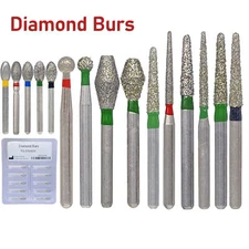 Dental Diamond Burs FG High Speed Bur Round End Taper Football Cylinder Coarse