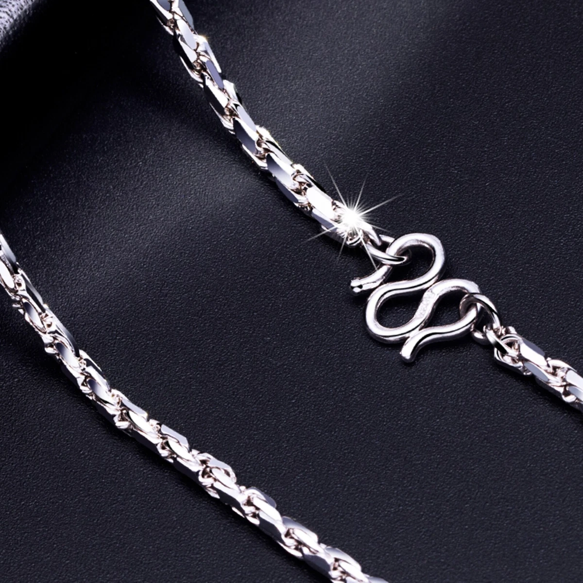 Pure Solid Platinum 950 Chain Men Gift Twist Rope Necklace 9.8 32g