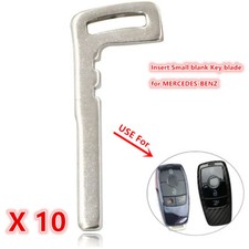10xnew Key Uncut Insert Small Key Blank Emergency Blade For Mercedes S E G Class
