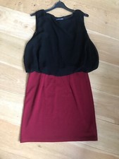 Apricot Black And Red Dress Size M