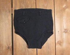 Vintage WWII 1940s US Navy Wool Knit Swimsuit Bathing Suit Blue/Black USN Sz.30