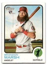 Brandon Marsh 2022 Topps Heritage Baseball #176 Los Angeles Angels Rookie RC