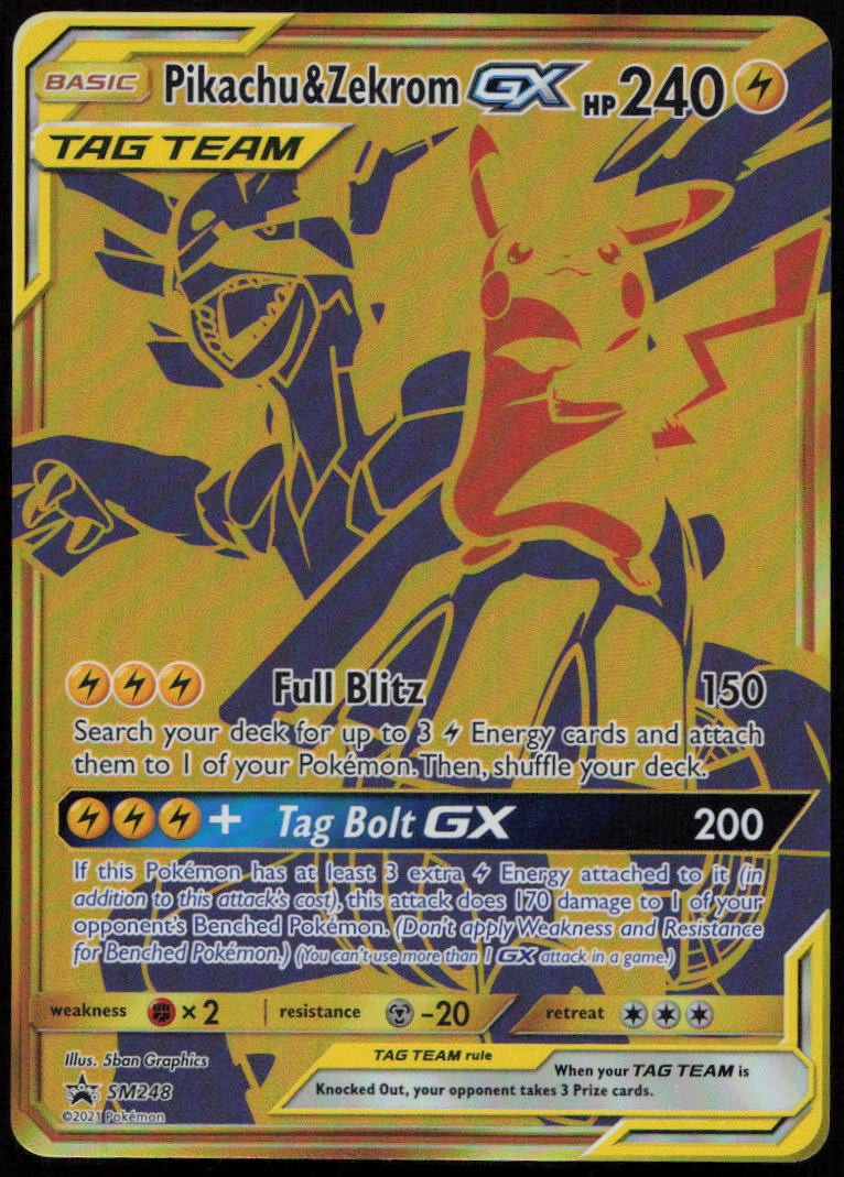 Pikachu & Zekrom GX - SM Promos #SM248 Promo Holofoil NM