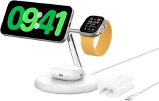 Belkin Boost Charge Pro 3-in-1 Wireless Charging Stand - White