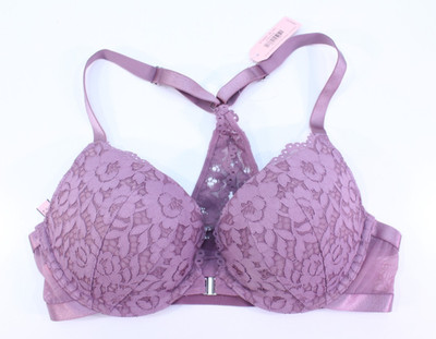 NEW Dobreva Bra Orchid Rose #9 Purple Lace Front Close Padded Underwire 32D NWT