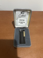 Colibri Black & Gold Tone Slim Lighter with Box & Instruction Book