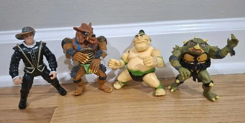 TMNT Teenage Mutant Ninja Turtles Tokka Razhar Walker Tattoo Figure Lot Vintage