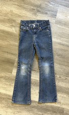 Sonoma Goods For Life Girls Distressed Jeans, Medium Wash, Adjustable Waist, 7 R