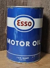 Very Nice NOS Vintage Esso Motor Oil Can 1 Quart SAE 10W -- FULL