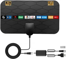 TV Antenna Indoor Digital Antenna,Portable TV Antenna for Local Channels,360°Rec